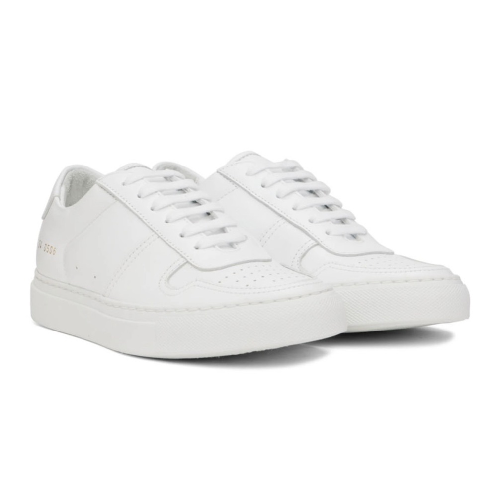 Common Projects White BBall Low Sneakers (Size 36)